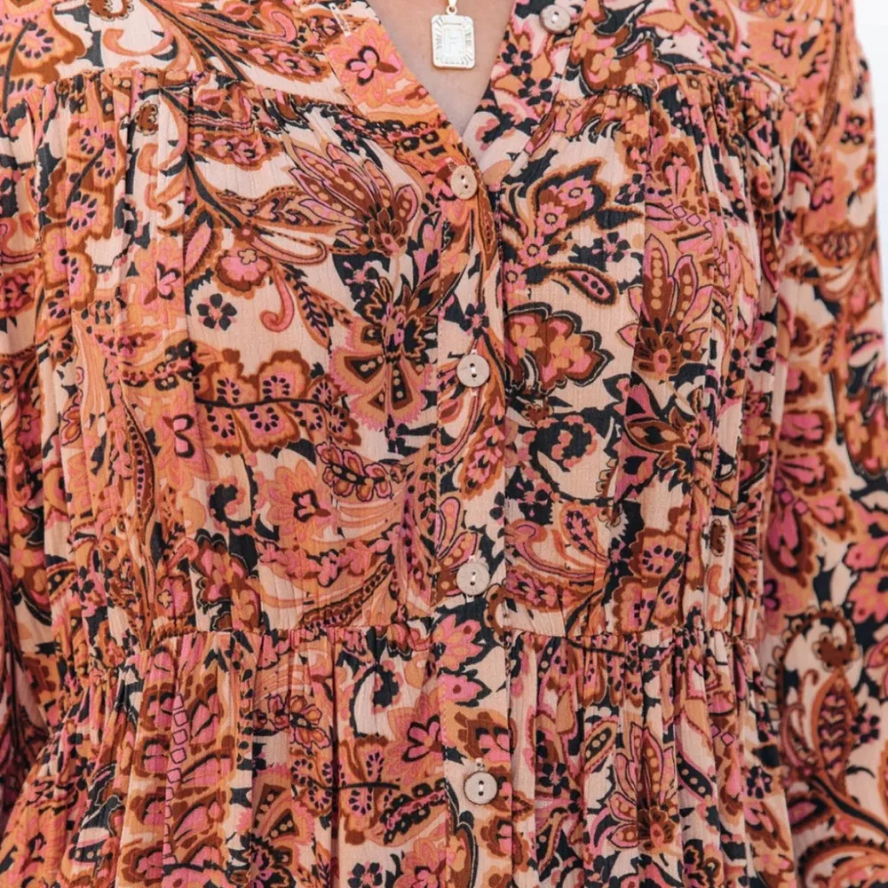 VICI | Mind Over Matter Paisley Button Down Dress - Image 8