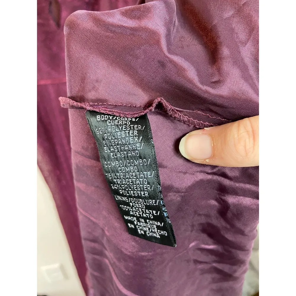 Jill Stuart Eliza Dress Size 10 Wine Lace cutout gown midi - Image 3