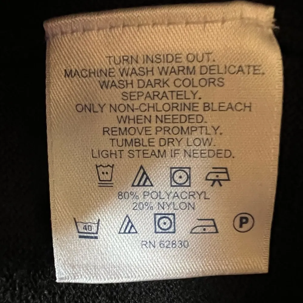 Lands' End Black Crew Neck Sweater Soft Knit Casual Sz XL 18 - Image 5