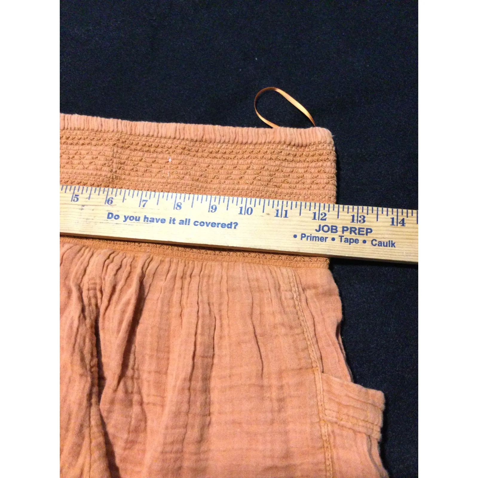 Anthropologie Smocked Waist Gauze Shorts Peach Orange XXS High Rise Casual - Image 6