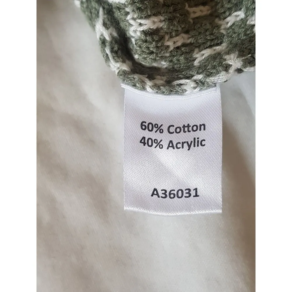 Appleseed's Womens Sweater Size Small Green Knit Ribbed Crew Neck Long Sleeve - Image 9