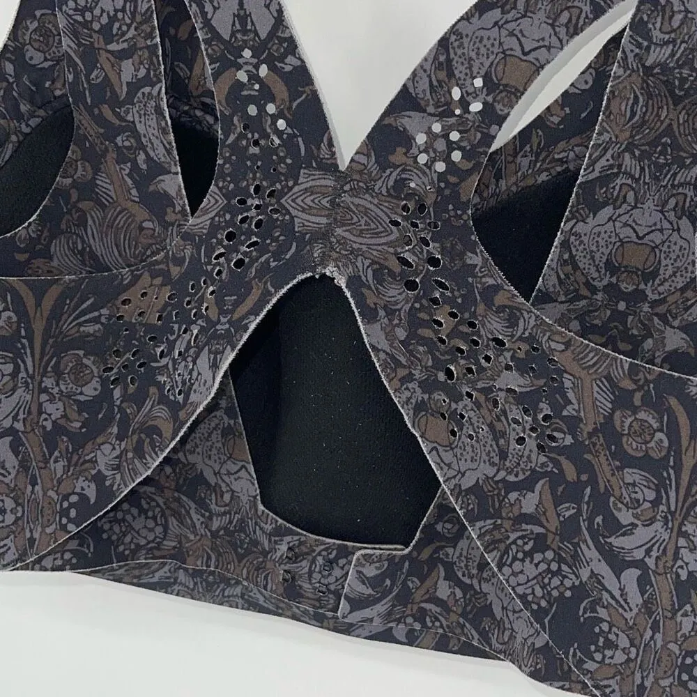 Victoria’s Secret Sport Angel Max Support Sports Bra Discontinued Black Floral 3 - Image 4