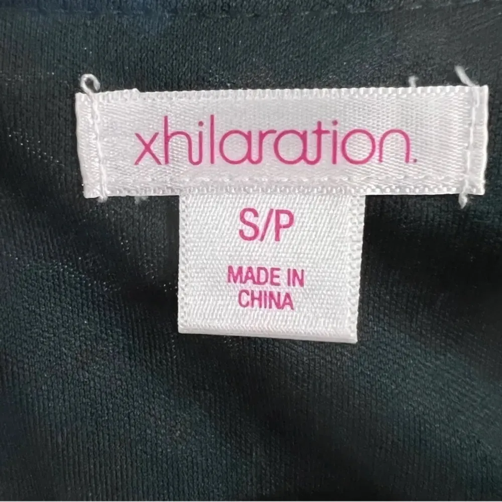 Green patterned long sleeve shift dress size small - Image 4