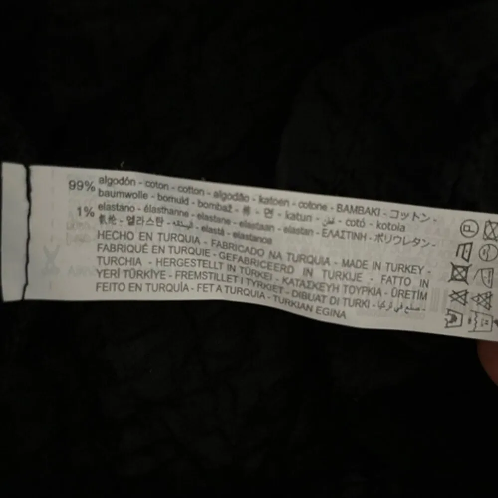 ZARA Z1975 Black Denim Open Front Tunic Semi Sheer Cover Up Size Large NEW - Image 8