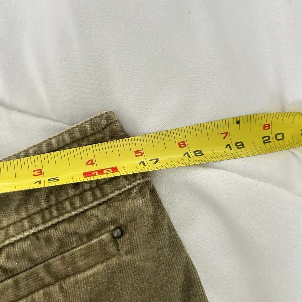 Nine & Co Weekend Embroidered Corduroy Mini Skirt Green Flowers Studded Women 14 - Image 6