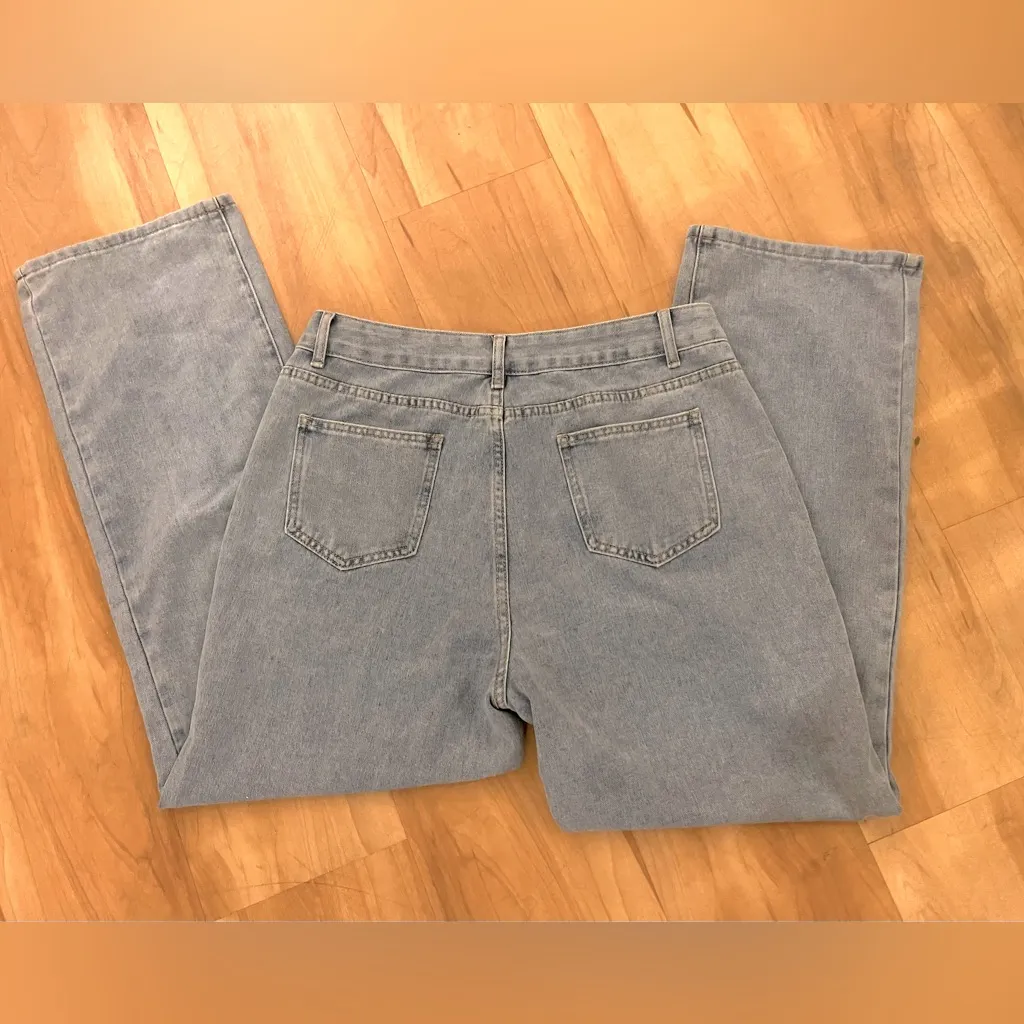 NWT High Rise Straight Leg Jeans Waist 33" Felix Denim Blue - Image 5