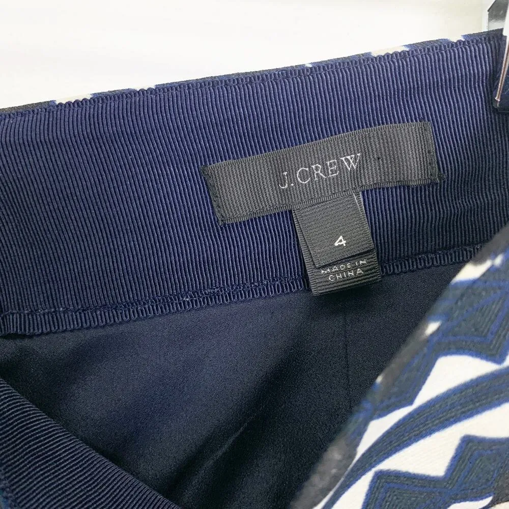 NWOT J. Crew Pleated Geometric Print Lattice Mini Skirt 4 - Image 6
