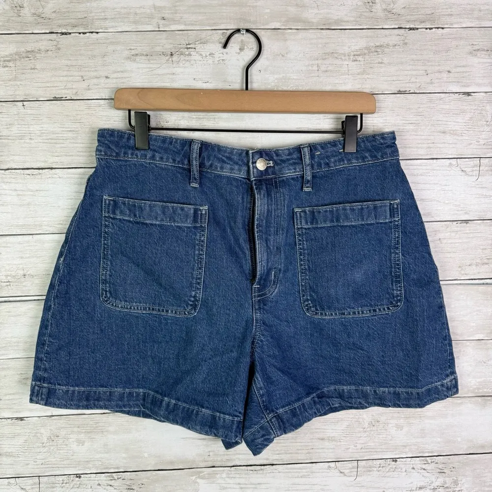 Madewell  Curvy High Rise Sailor Shorts Denim Size 30 - Image 4
