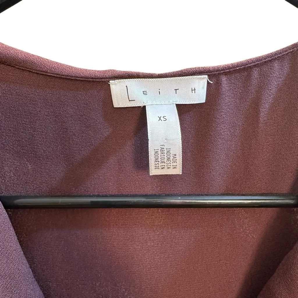 ✨ Leith Sleeveless Longline Duster Vest –‎ Brown – Size XS ✨ - Image 3