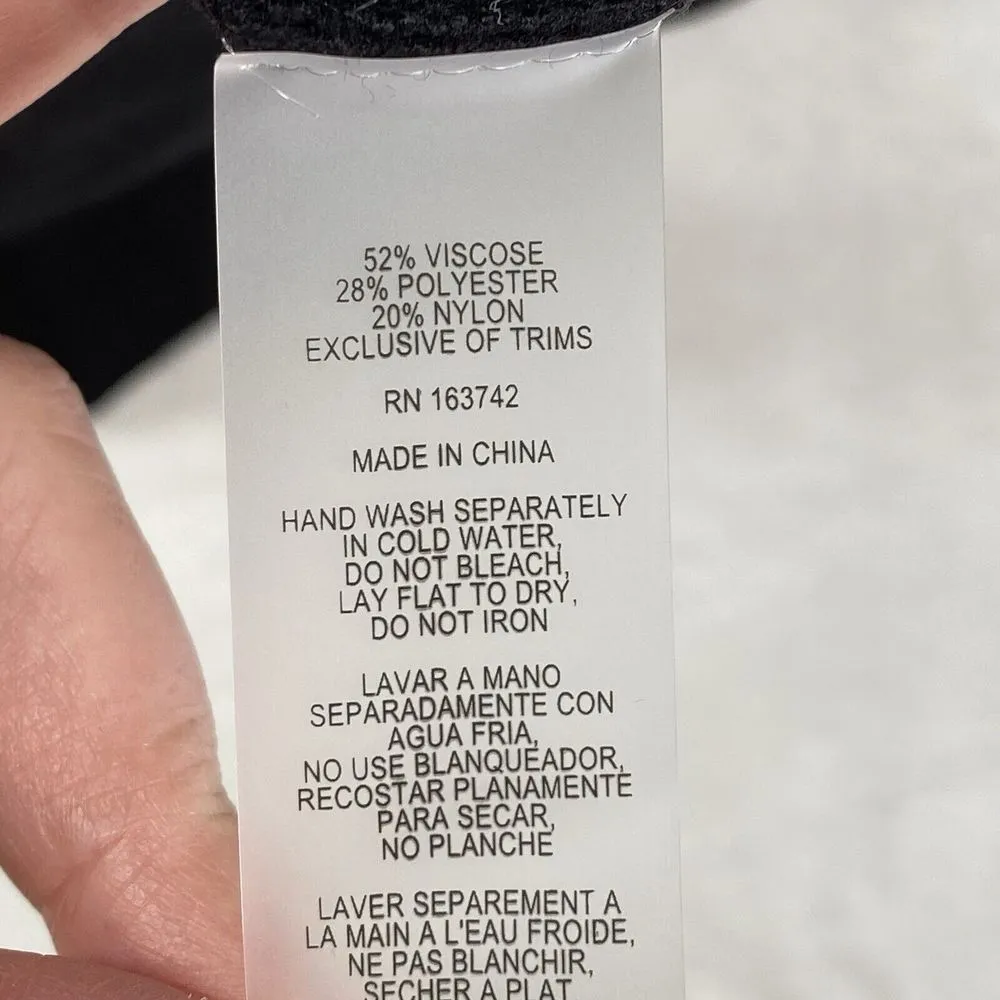 AAEDA Sweater Womens L Christmas tree festive pearl embellished dolman NWT Black Size L - Image 6