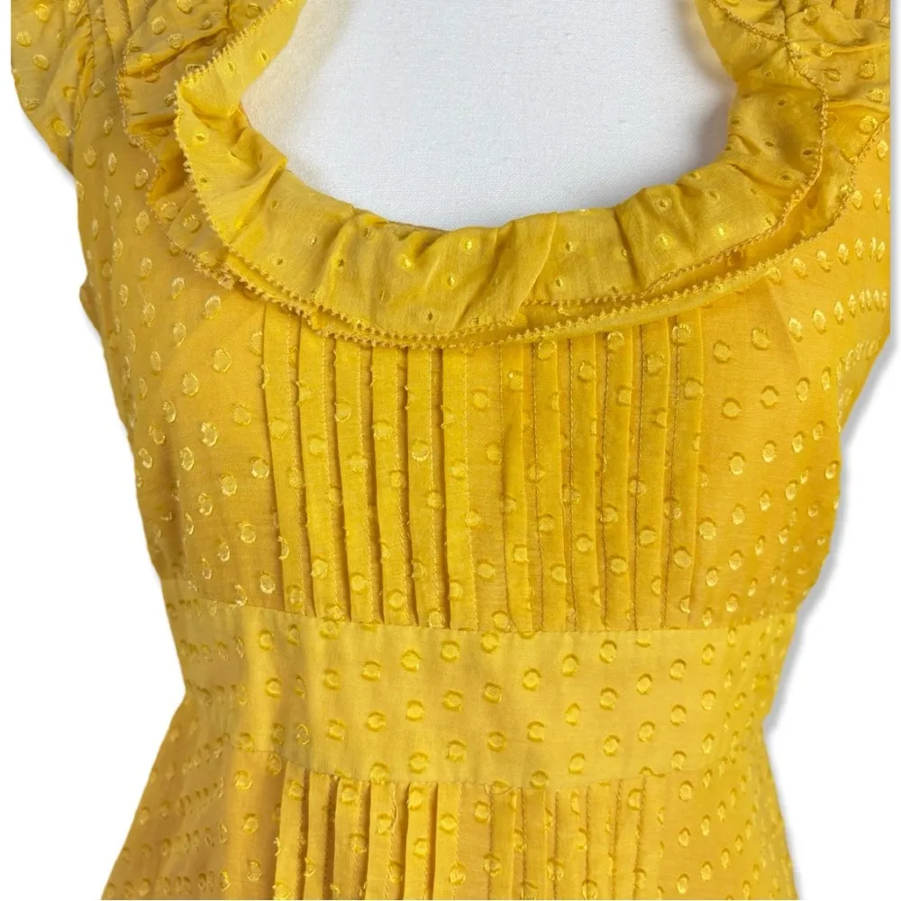 MOULINETTE SOEURS Anthropologie Yellow Polka Dot Dress - Image 2