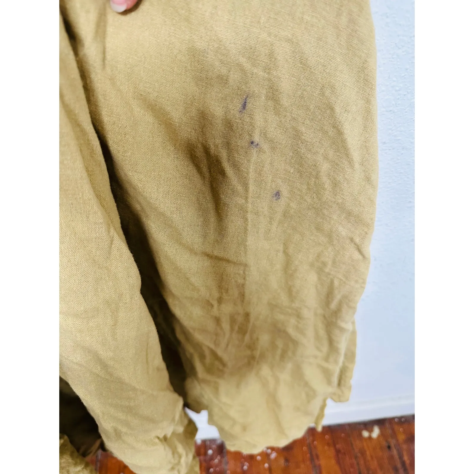 TOCCIN Women's Brown Khaki Square Neck Ruched Bodice Tie Waist Midi Dress Size 8 - Image 12