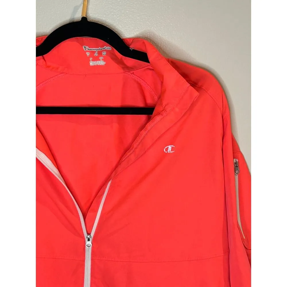 Champion Neon Windbreaker in Size Medium Full Zip Activewear - Image 2