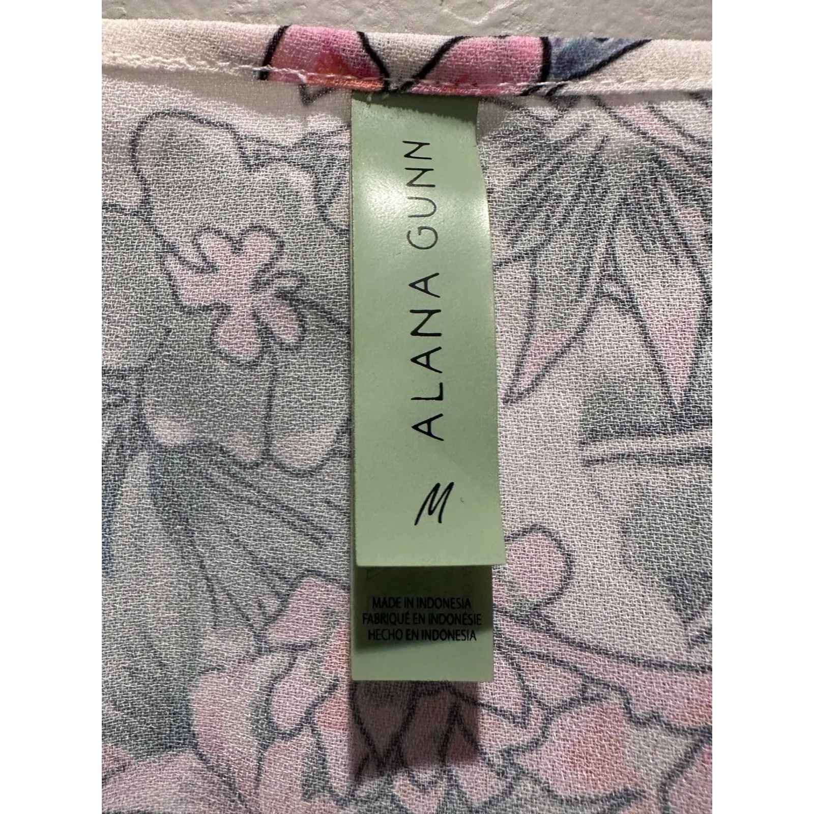 Anthropologie Alana Gunn Springbook Crop Cover Up Floral Tank Skirt Set Medium White - Image 4