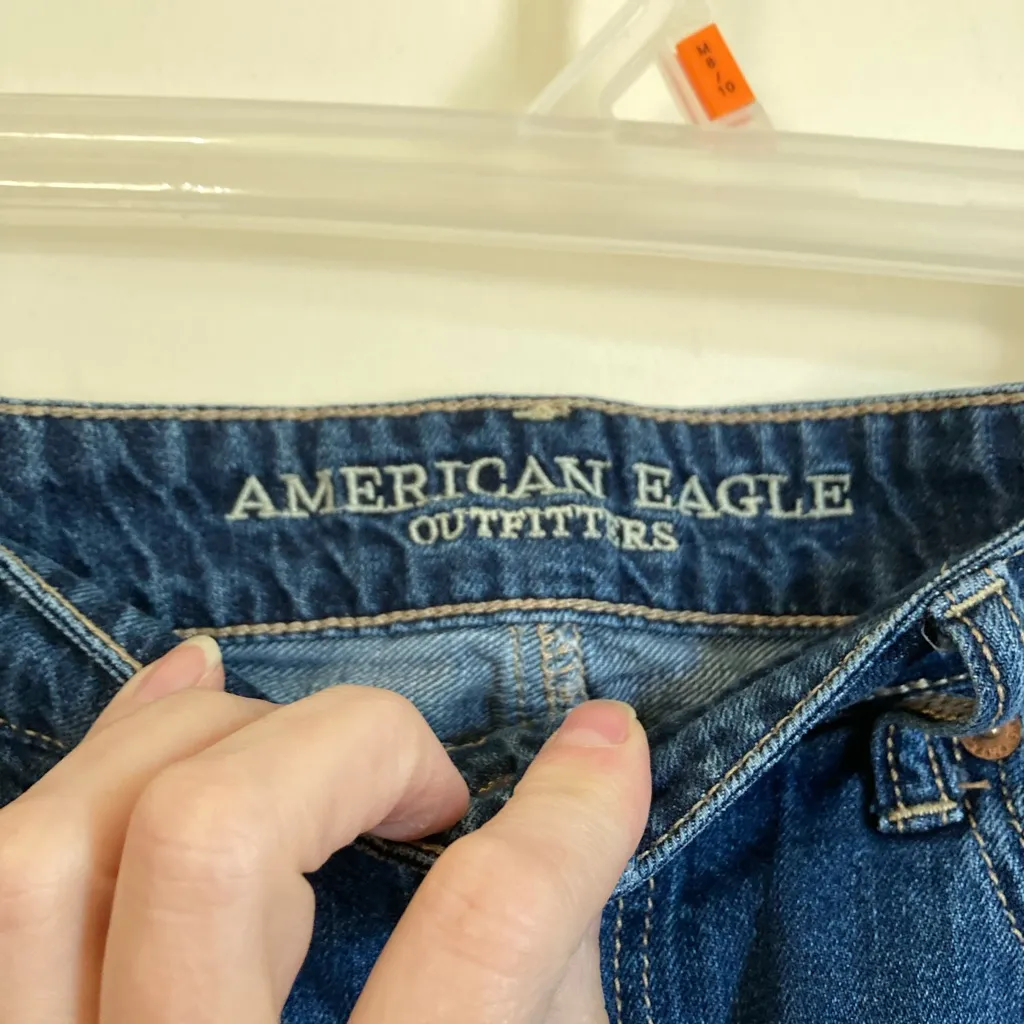 American Eagle Outfitters Tomgirl Shortie Distressed Ripped Denim Shorts - Image 2