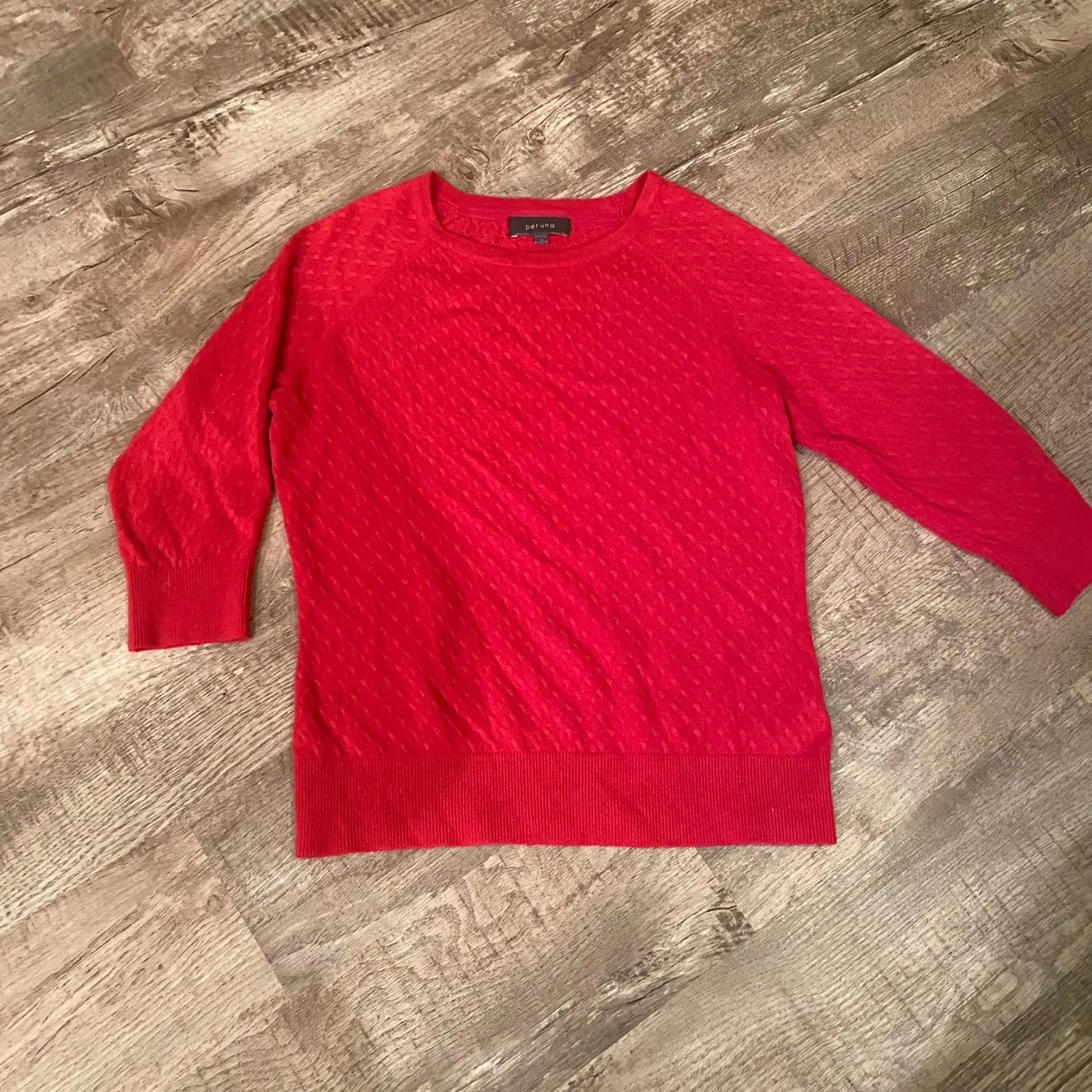 Marks & Spencer‎ Per Una Hot Pink Cable Knit Pullover Sweater 10 Size undefined - Image 2
