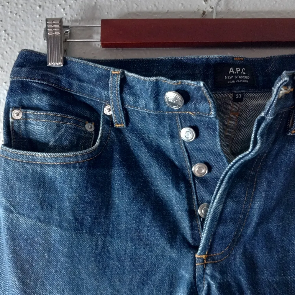 A.P.C. New Standard 30x31 Button Fly Dark Wash Jeans Blue Size 30 - Image 6