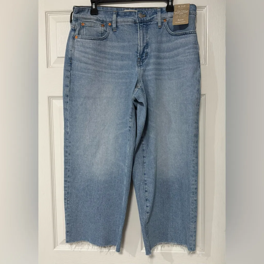 Madewell Women's The Curvy Perfect Vintave Wide-Leg Crop Jeans Light Wash 31P - Image 3