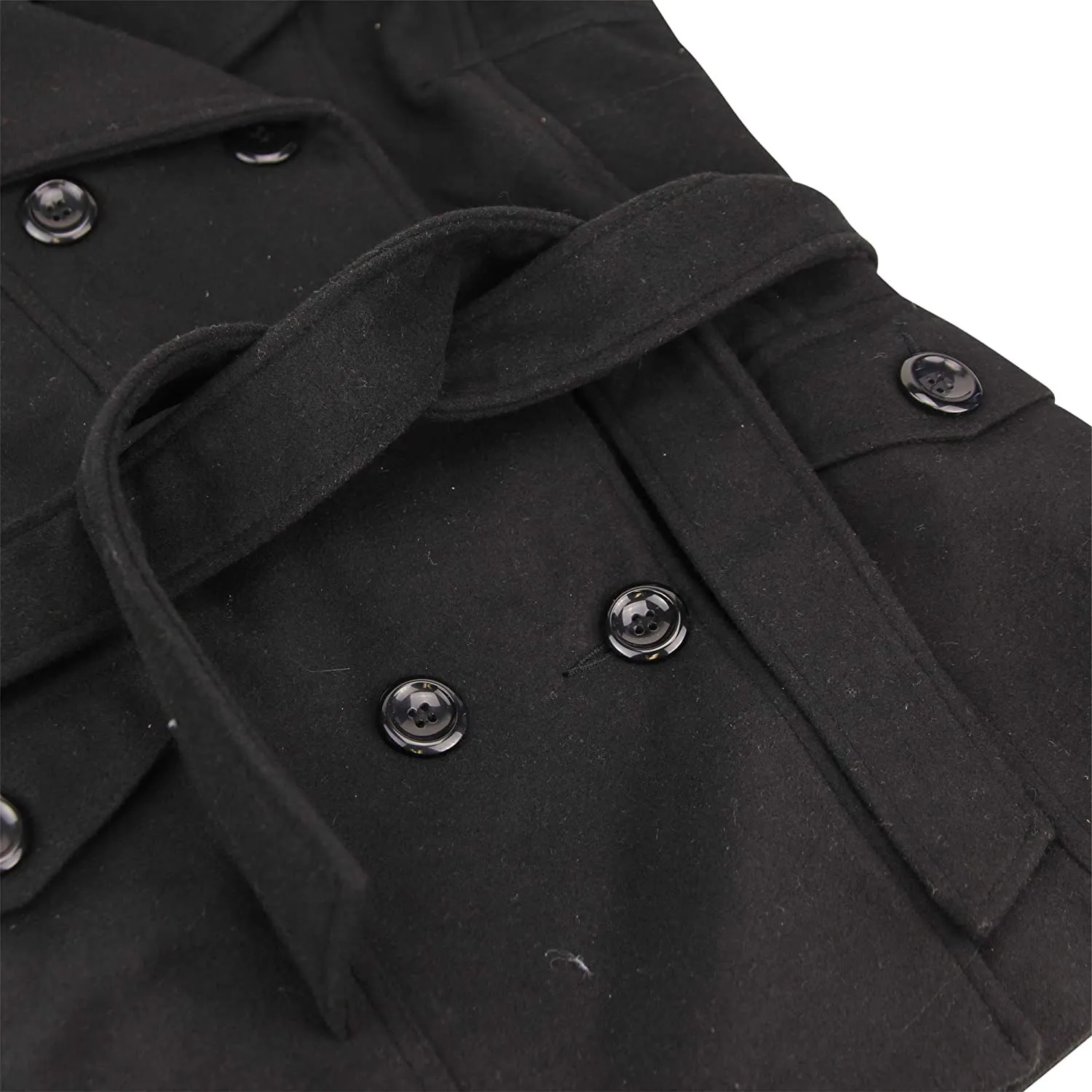 Maralyn & Me Black Peacoat - Image 6