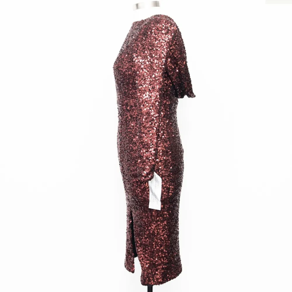 Dress The Population. Erin Sequin Long Sleeve Dress. - Image 6