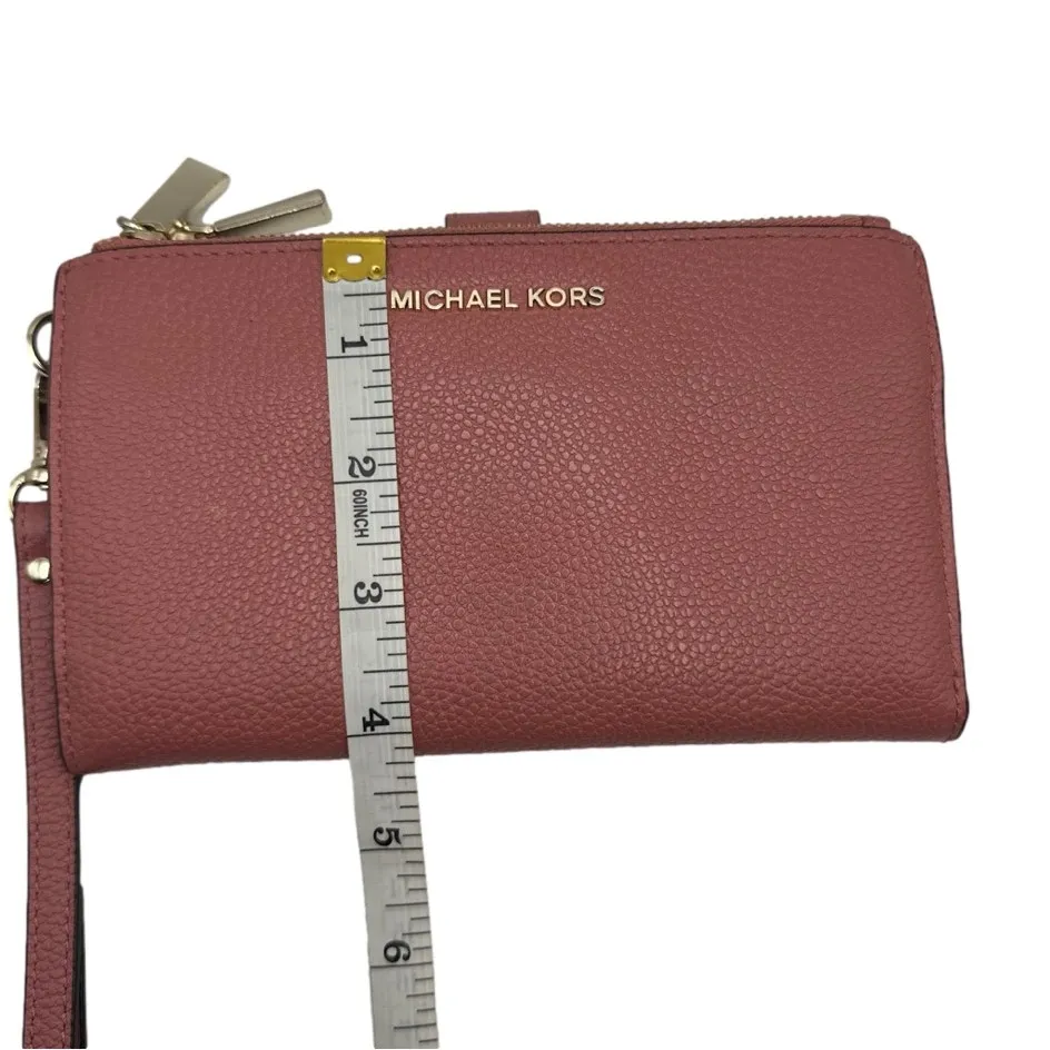 MICHAEL KORS Pink Wallet w/ Phone Holder - Image 9