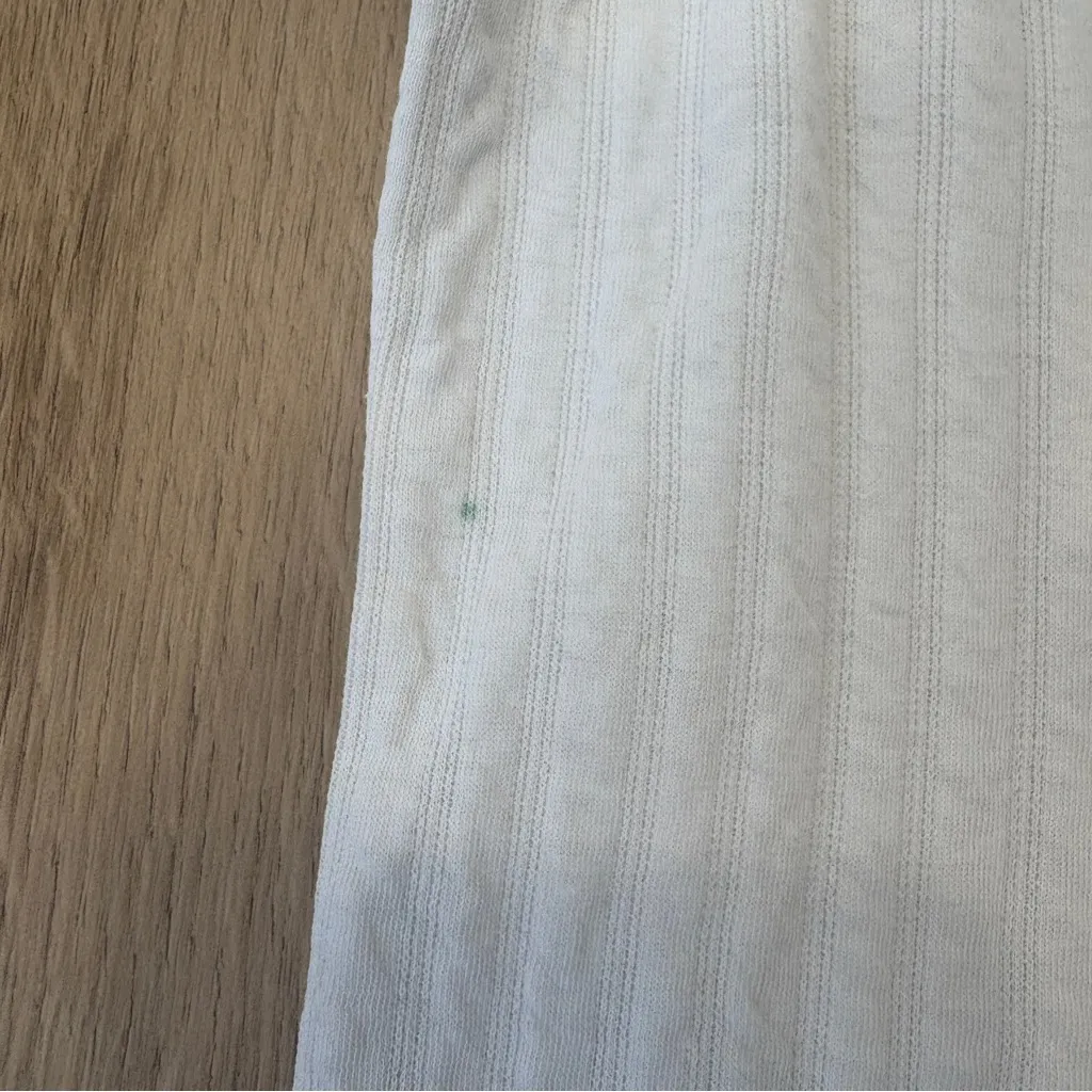 VTG 🌟BALENCIAGA🌟 LOGO LONG SLEEVE RIBBED CREW NECK KNIT TOP OFF WHITE SZ XS - Image 9