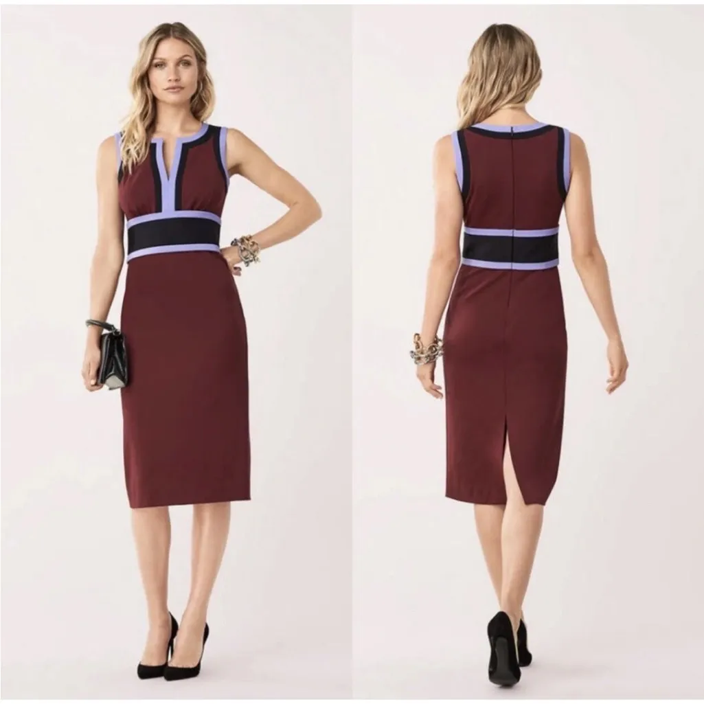 Diane Von Furstenberg Maribel Colorblock Sheath Dress size 4 - Image 2
