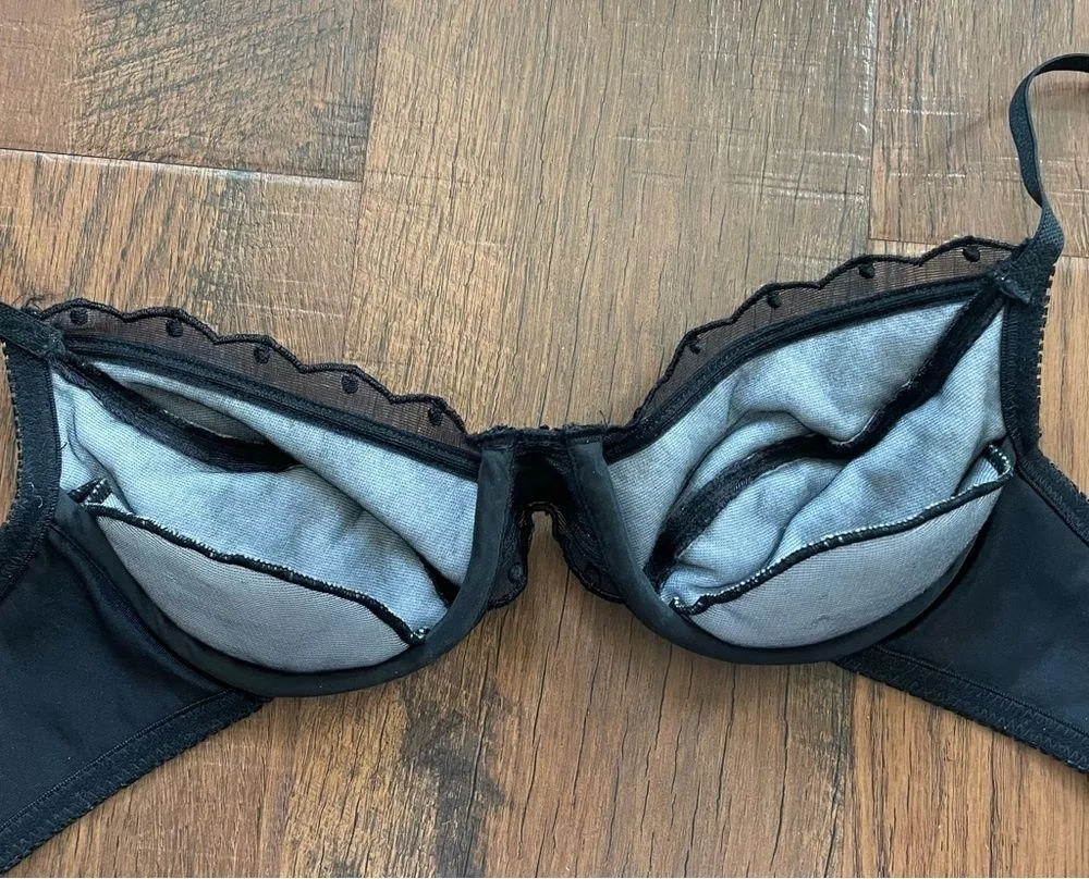 vintage black with lace bra, 34A - Image 8
