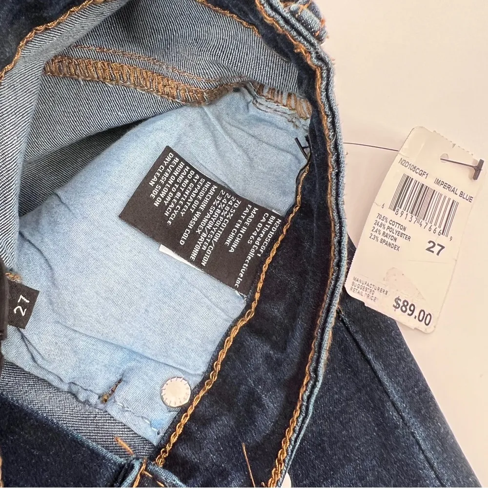 Numero Verona High Rise Skinny Indigo Blue Jeans Size 27 NWT - Image 6