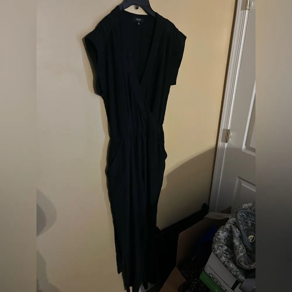 Babaton black silk jumpsuit L - Image 5