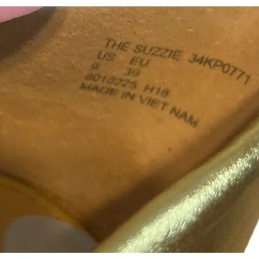 Katy Perry The Suzzie Gold Vegan Leather High Heel Chain Link Pump Womens Size 9 - Image 6