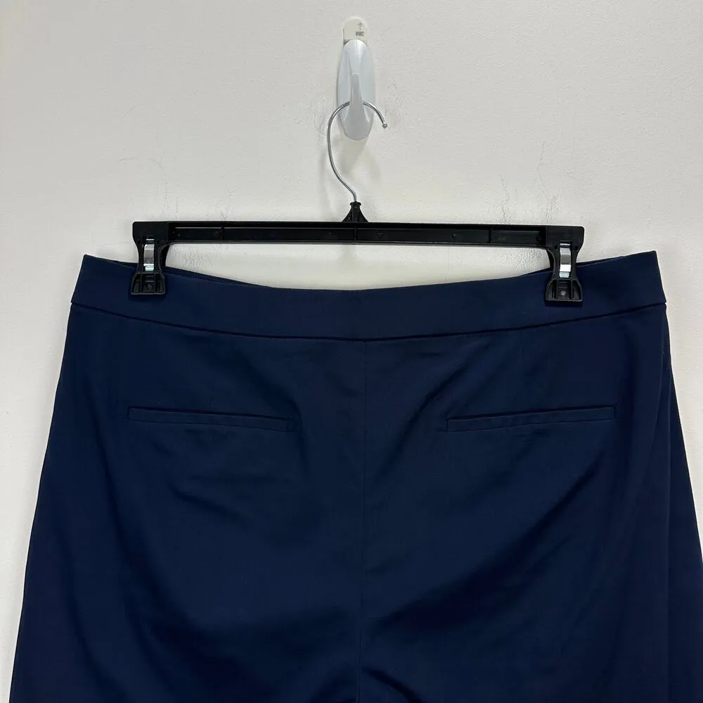 J.Crew Kate Cuffed Straight Leg Pant Lightweight Chino Cotton Navy US 14 NWT - Image 8