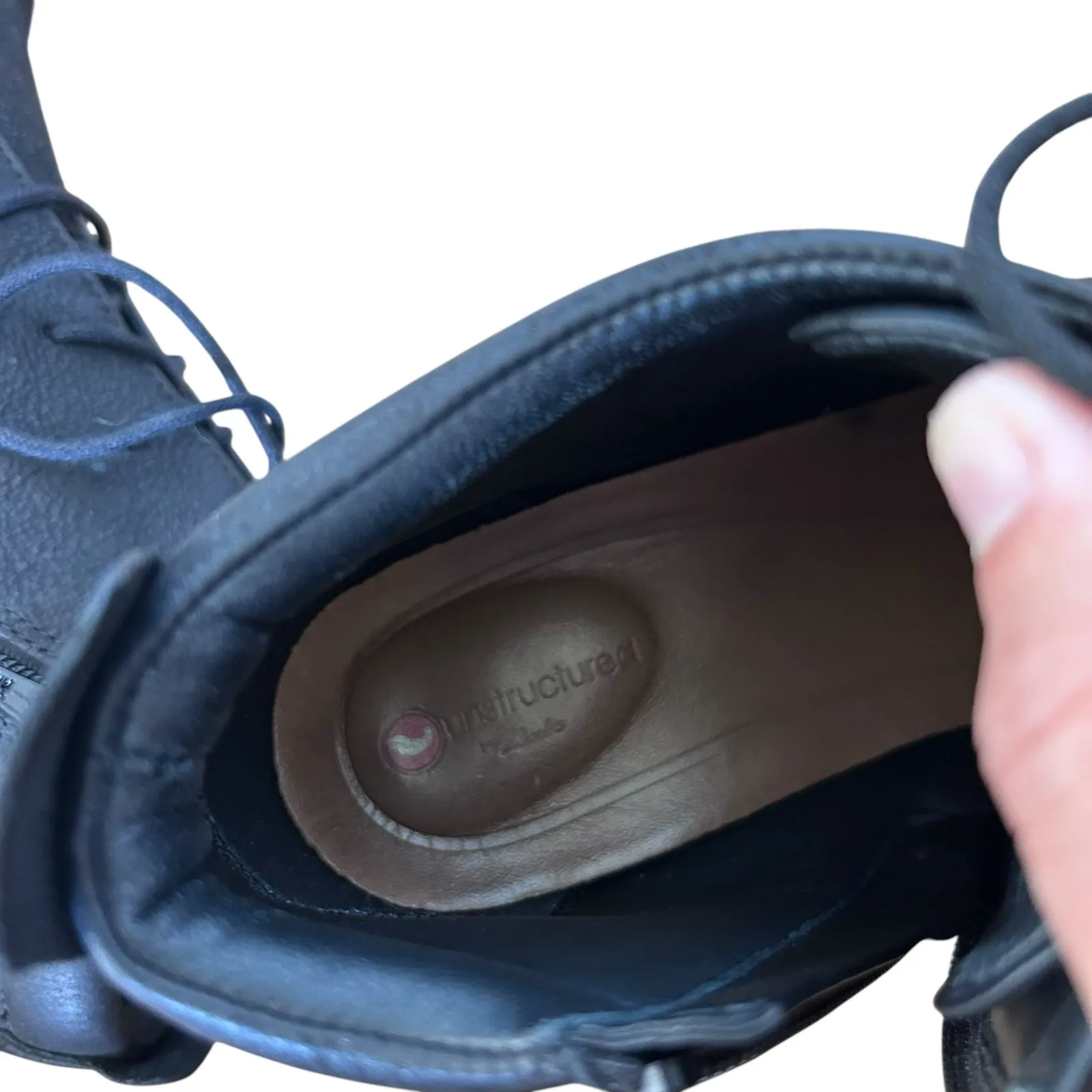 Clarks Un Tallara Eva Black Wedge Ankle Booties Sz 8 - Image 8