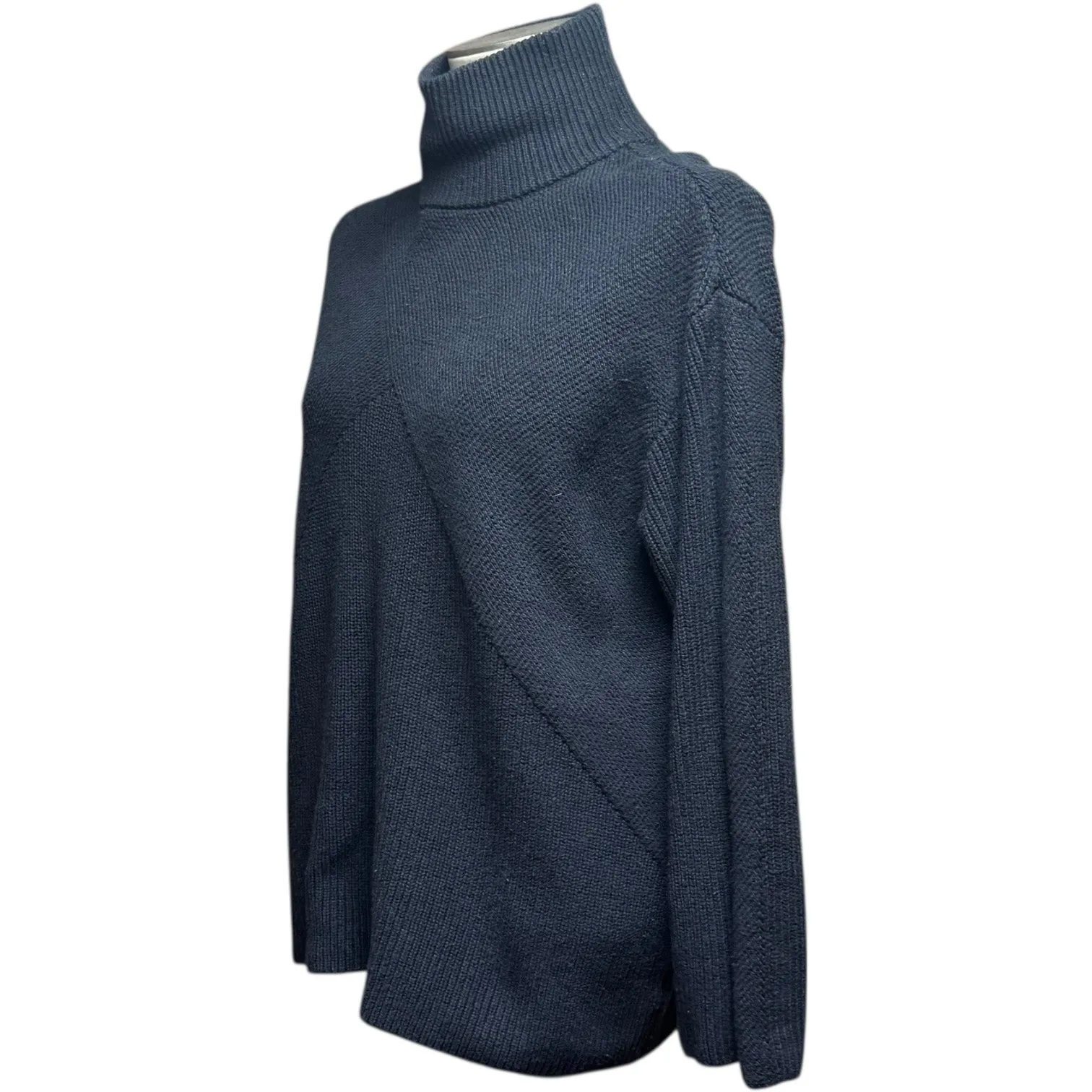 Talbots 3/4 Sleeve Wool Blend Turtleneck Sweater Black XL - Image 2