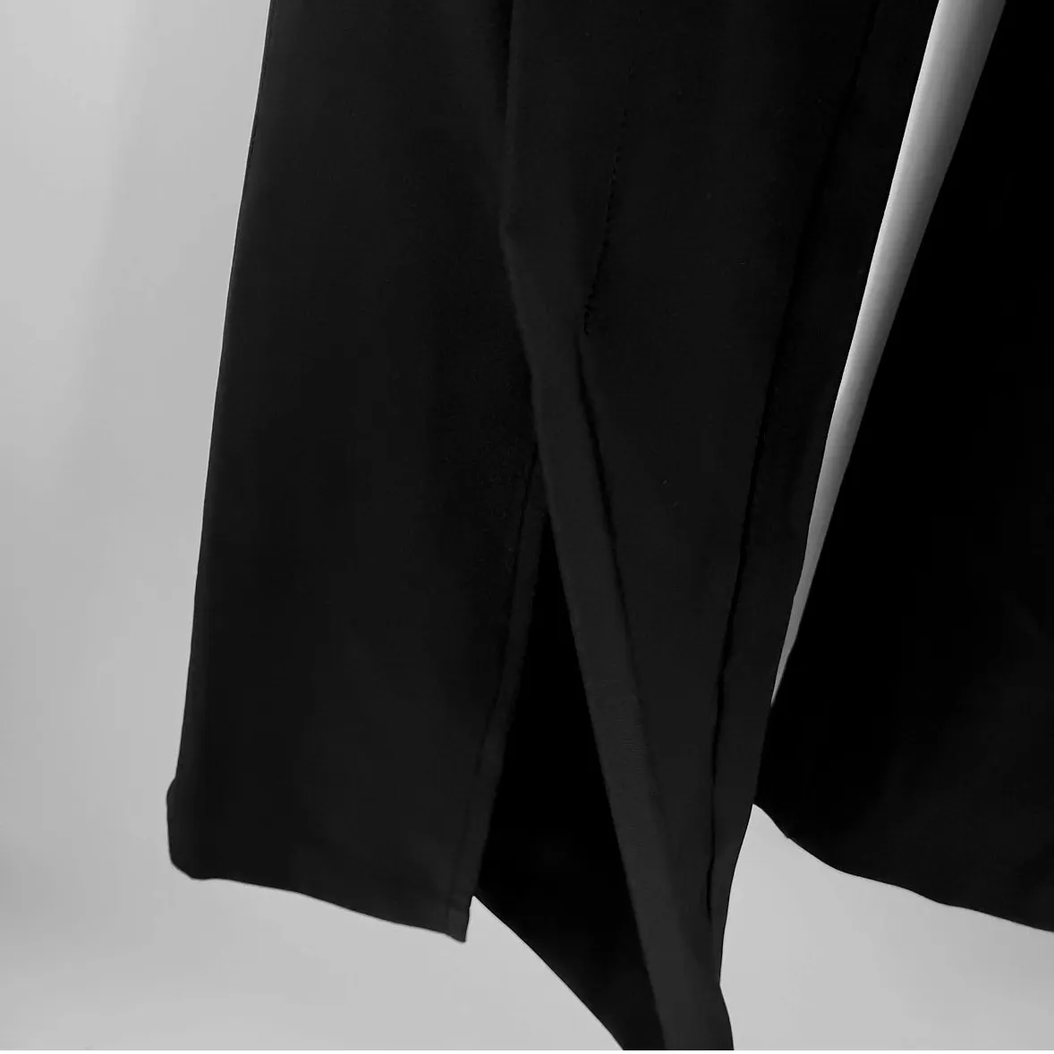 Princess Polly Kaylen Split Hem Flare Leg Pants Black Trousers Size 4 - Image 3