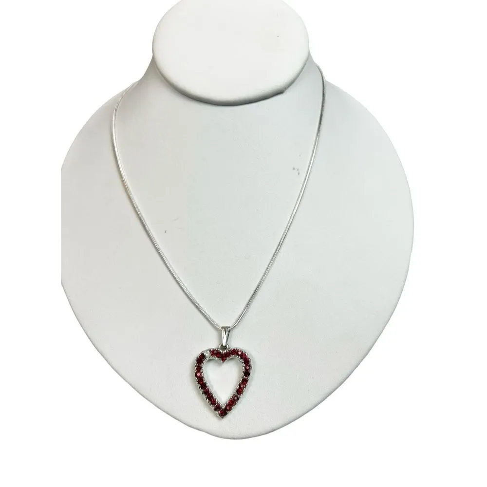 Open heart pendant on 925 signed necklace - Image 4