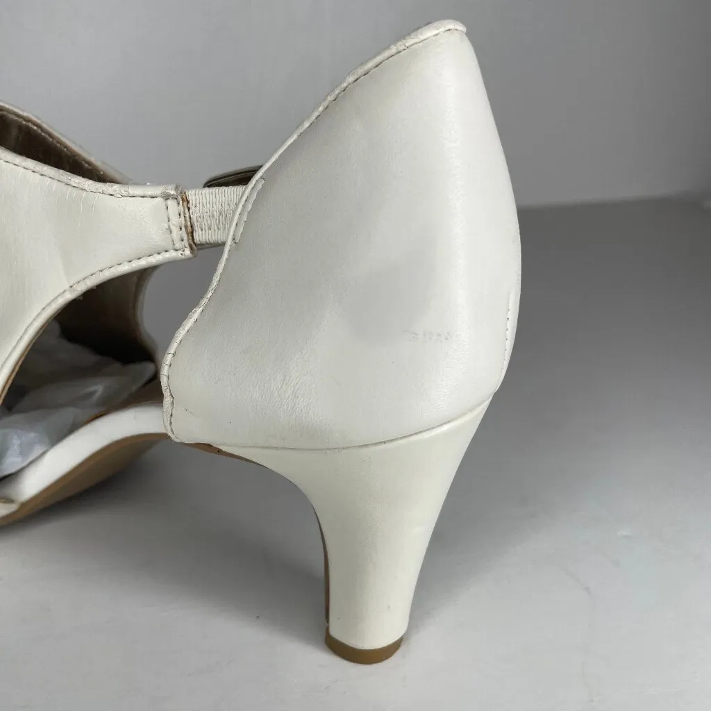 Cream Wardell Adjustable Strap Sandal Heel Casual Occasion Sz 9.5M - Image 6