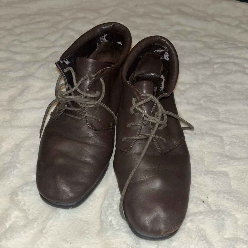 Vintage Leather Boots Brown Size 8.5 - Image 3