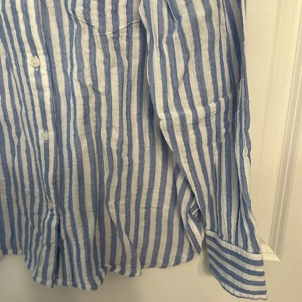 J. Crew Button-up Cotton Blouse striped - Image 3