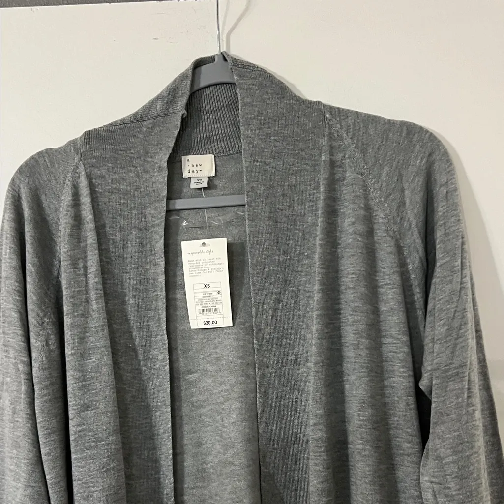 Target Heather Gray Long Cardigan - Image 5