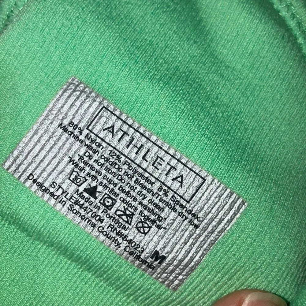 401. Athleta crisscross back padded bra athletic tank combo size medium - Image 2