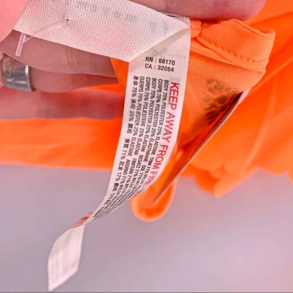 Free People orange cropped running top XS new - Image 5