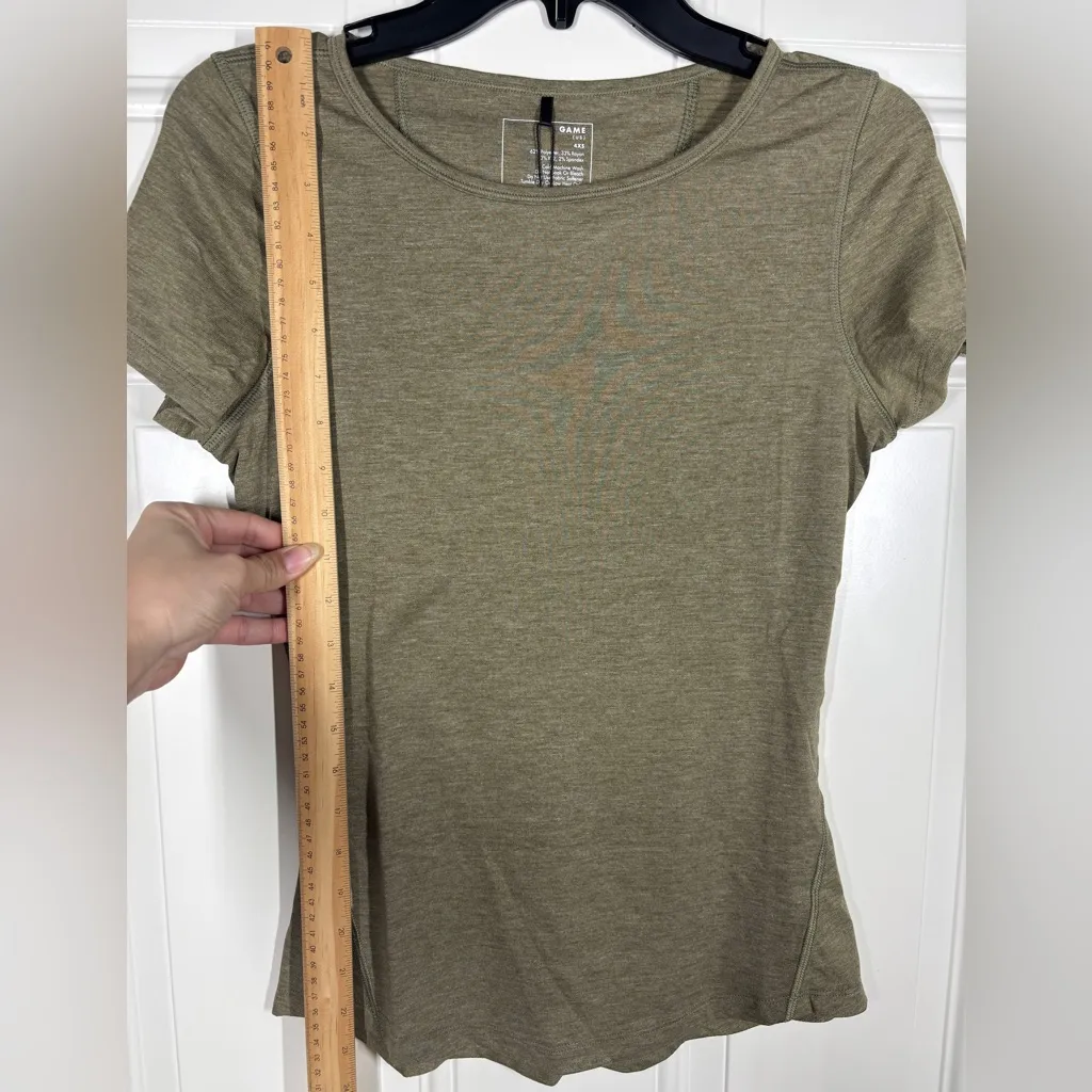 NWT Universal Standard Heather Olive Easy Active Tee Short Sleeve Top Size 4XS - Image 5