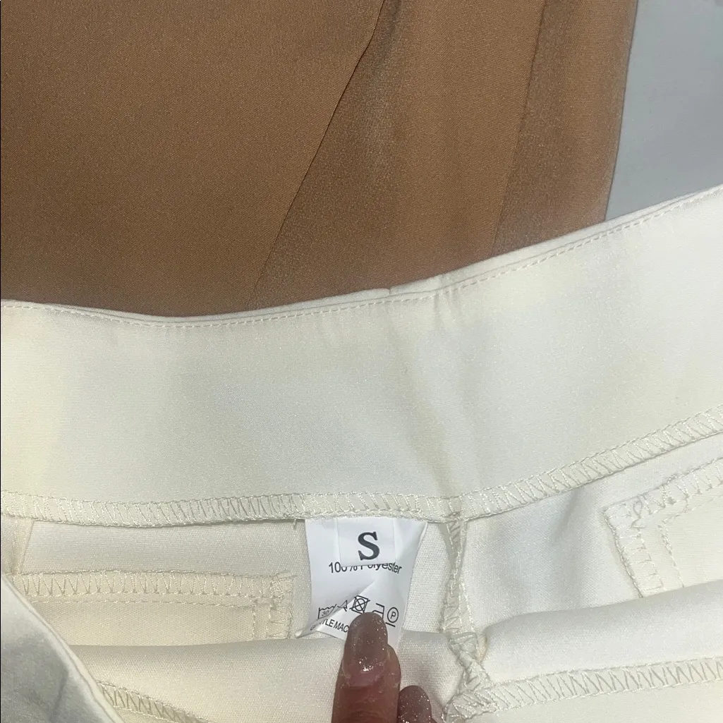 Stylish Tan and Cream Pants Set 3 - Image 3
