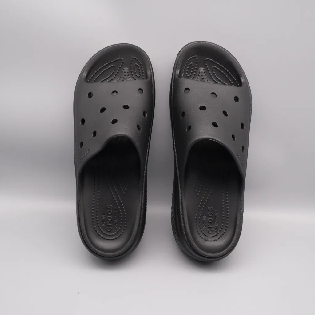 Crocs Stomp Slides M 9 W 11 - 2” Clog‎ Black New Without Box - Image 9