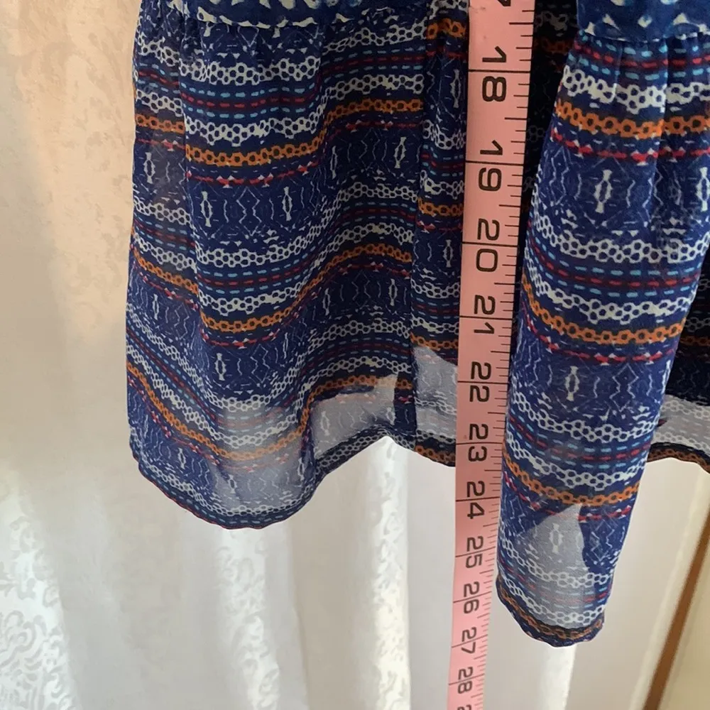 SPEECKLESS Bohemian Dress Sz: M Blue Size M - Image 7