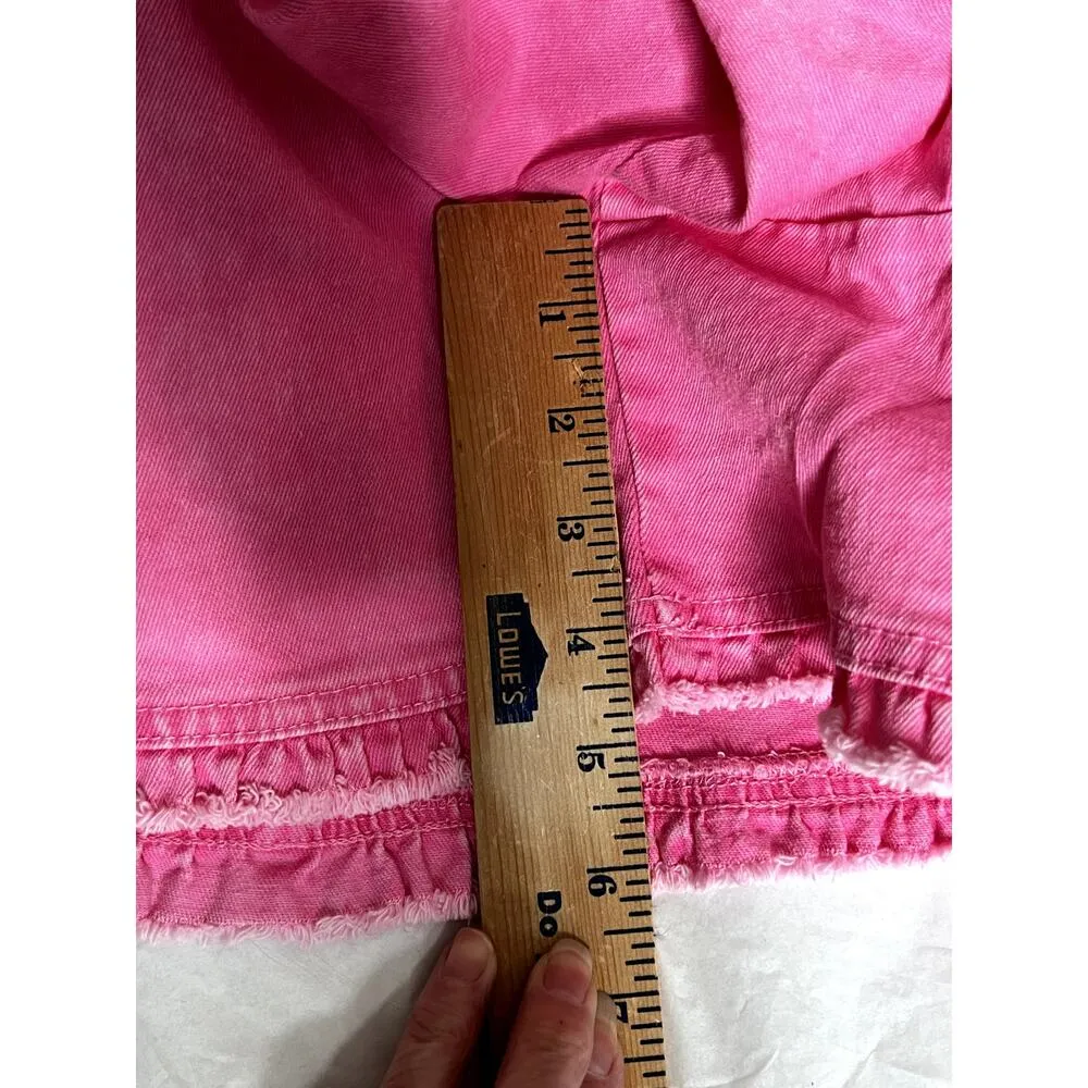 Skies Are Blue Curvy womens size 3X denim shorts pink elastic waist summer - Image 5