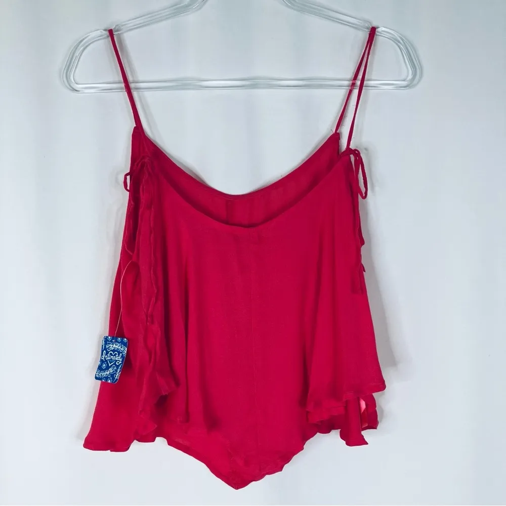 Intimately Free People | Crossroads Tie-Strap Cami Sandy Hot Pink Rayon Tank NWT - Image 6