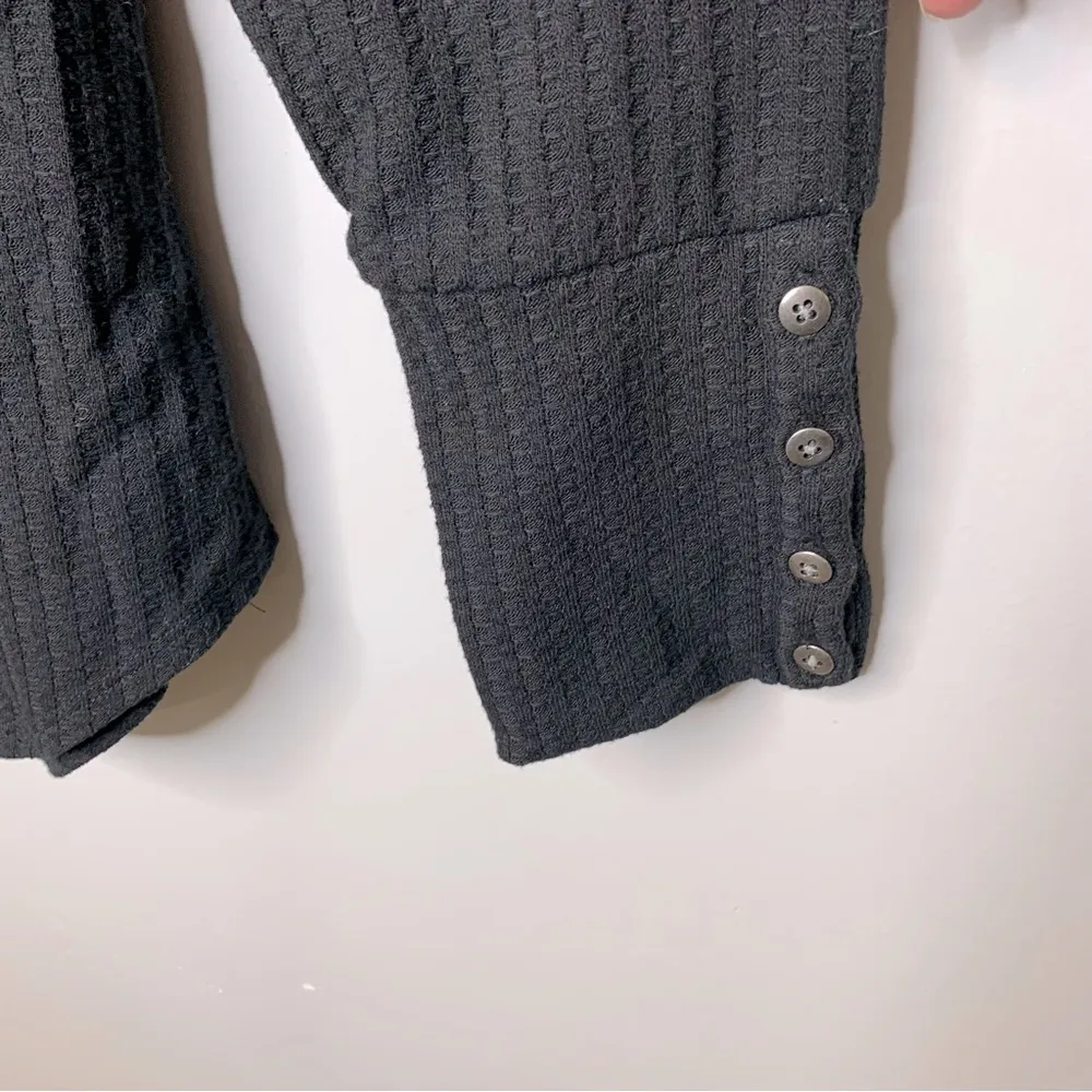 Chaser Black Waffle Knit Long Sleeve Thermal Top Size XL - Image 6