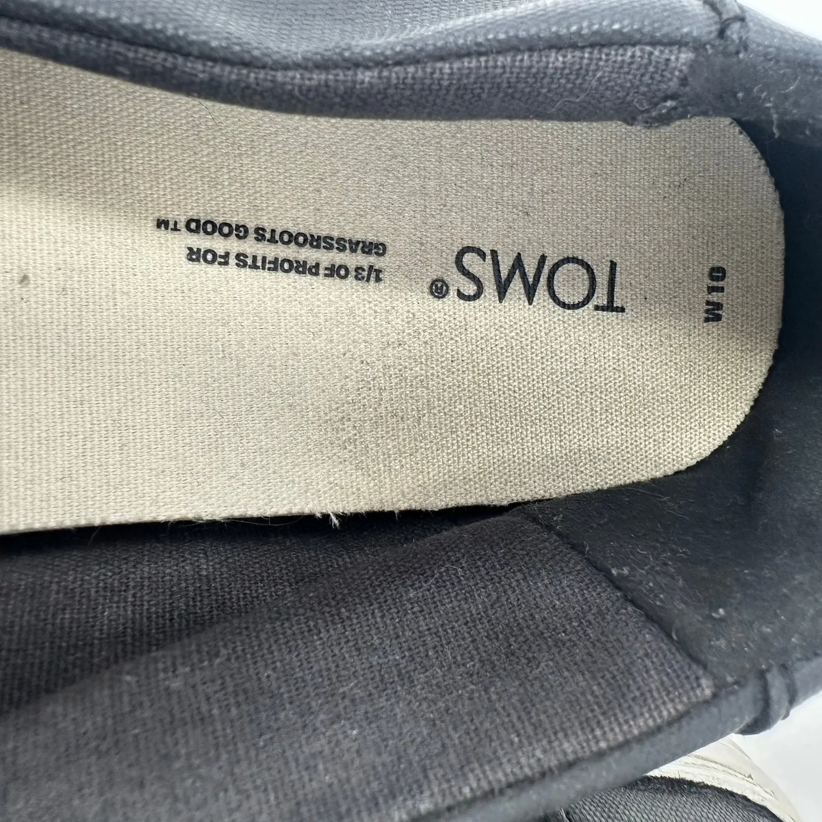 Toms Size 10 Black Slip On Casual Shoes Comfort Women Ladies Active Flat - Image 5